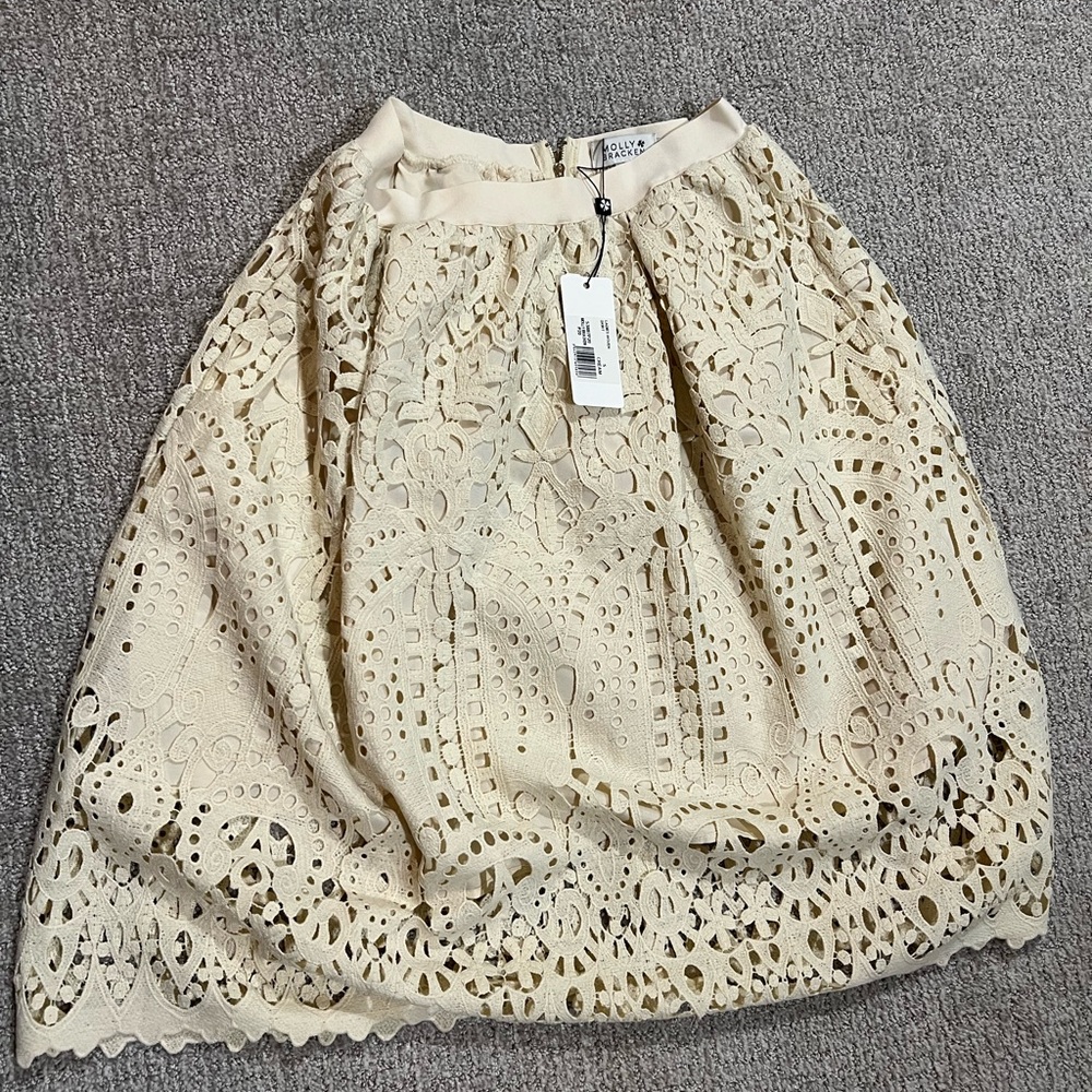 Molly Bracken lace cream skirt size small